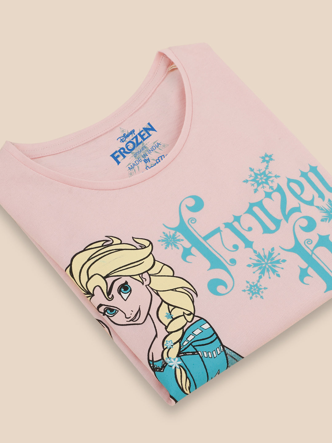 Kids Girls Frozen Pink Full Sleeves T-Shirt