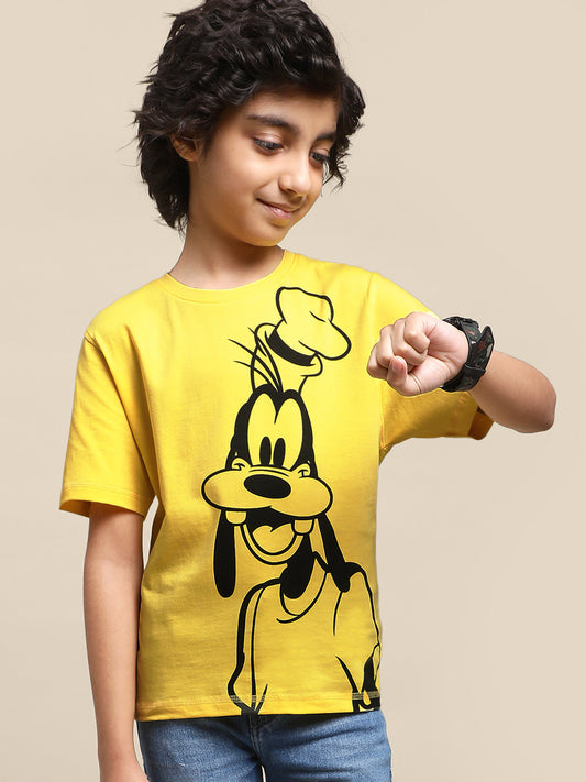 Kids Boys Mickey And Friends Yellow T-Shirt