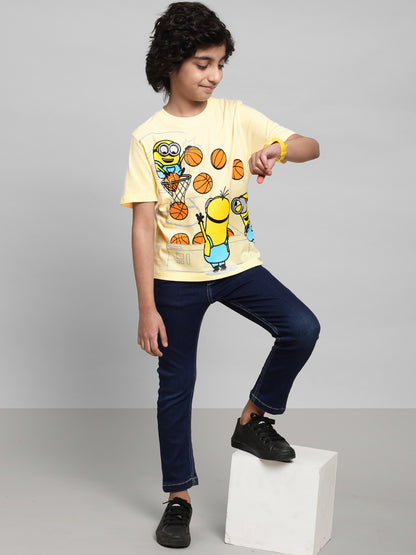 Kids Boys Minions Yellow T-Shirt