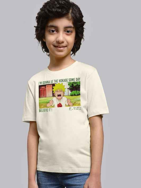 Naruto Off White T-Shirt For Kids Boys