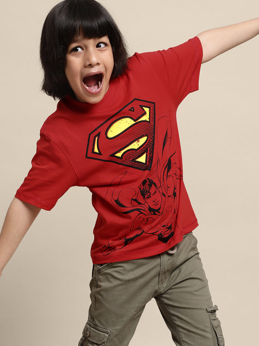 Kids Boys Superman Red T-Shirt