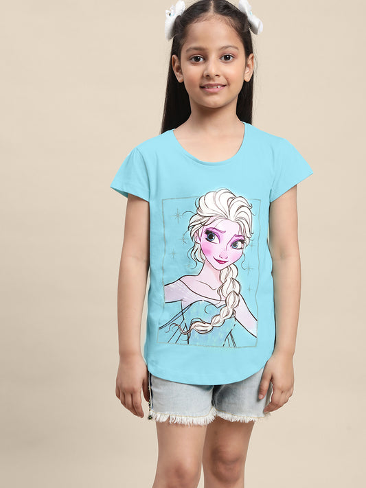 Kids Girls Frozen Blue T-Shirt