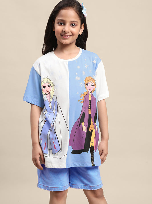 Frozen 2 Oversized Fit Tshirt For Girls