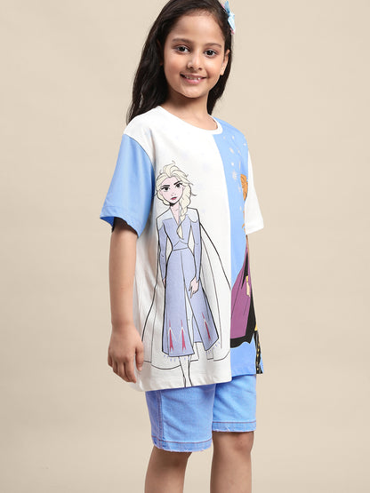 Frozen 2 Oversized Fit Tshirt For Girls