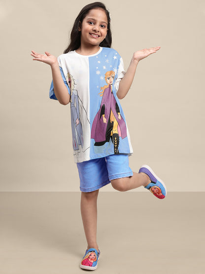 Frozen 2 Oversized Fit Tshirt For Girls