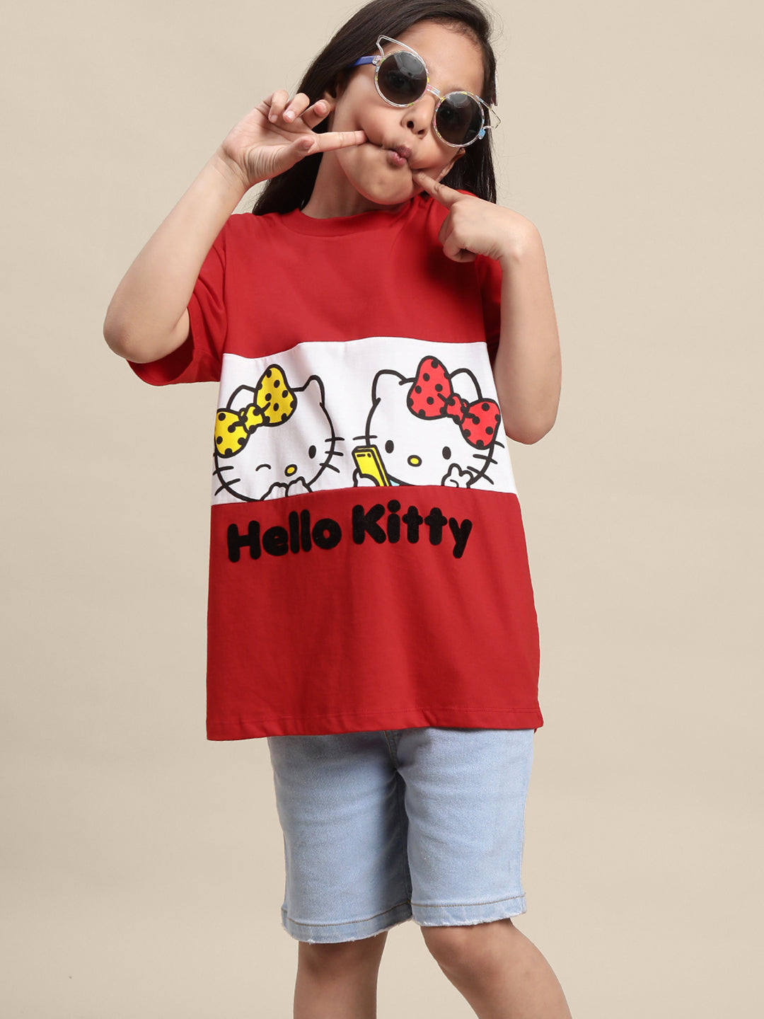 Hello Kitty Oversized Fit Tshirt For Girls