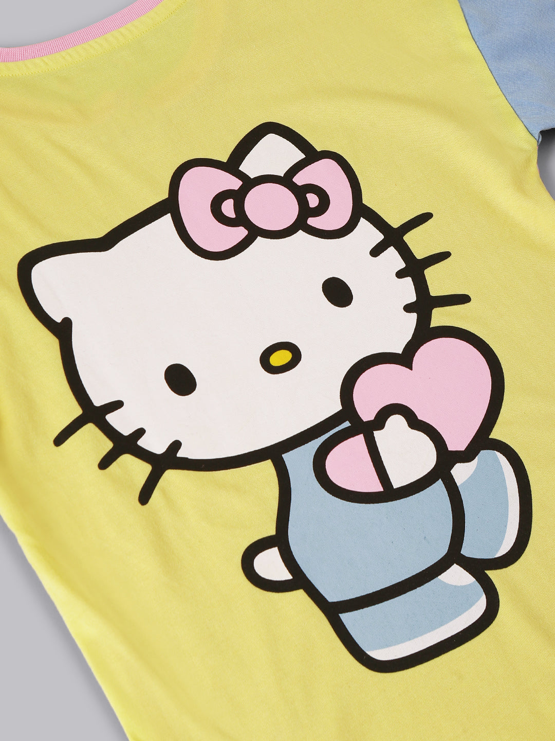 Kids Girls Hello Kitty Multi Half Sleeves T-Shirt