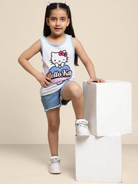 Kids Girls Hello Kitty White T-Shirt