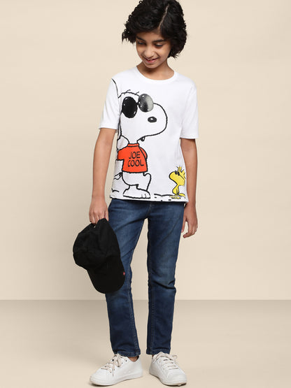 Kids Boys Peanuts Light Blue T-Shirt