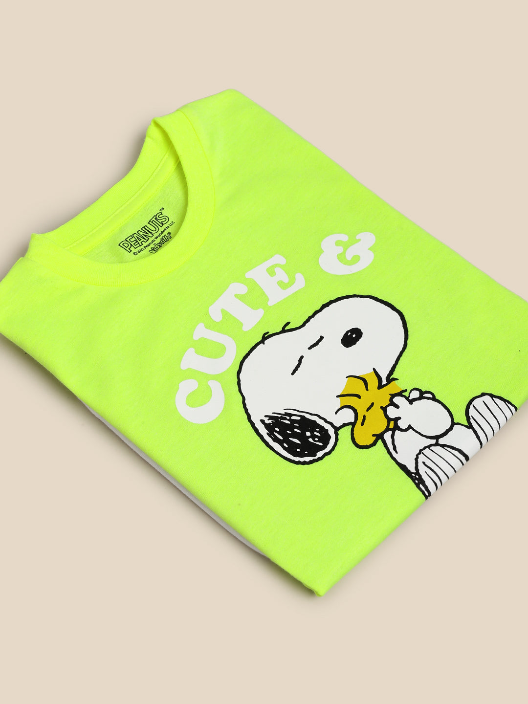 Kids Girls Peanuts Green T-Shirt