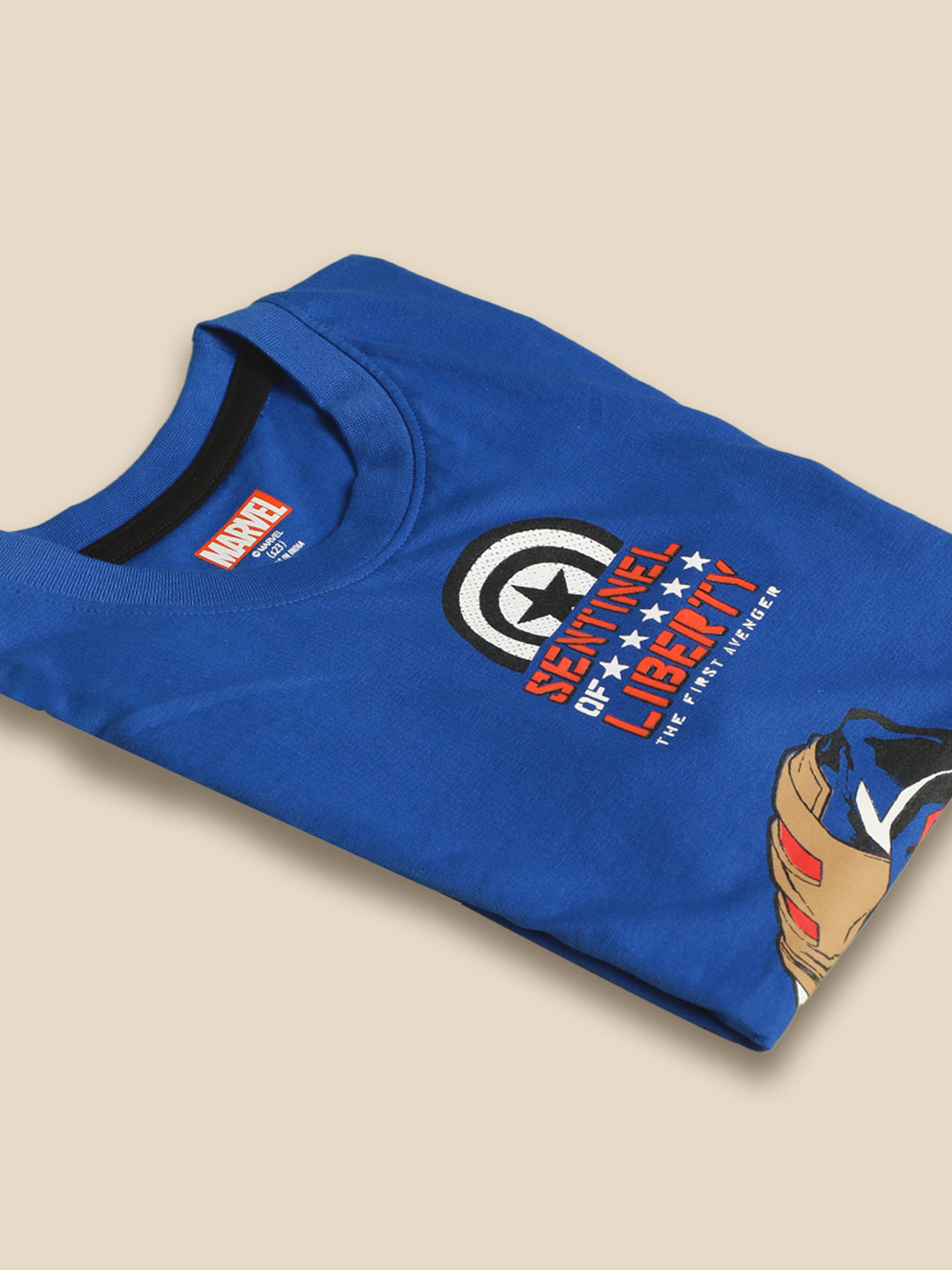 Kids Boys Captain America Blue T-Shirt