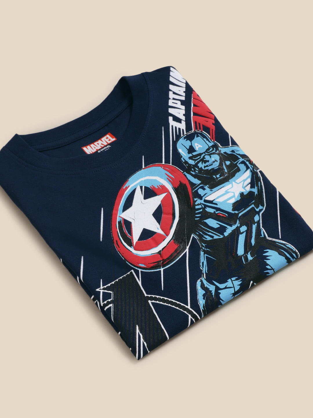 Kids Boys Captain America Blue T-Shirt