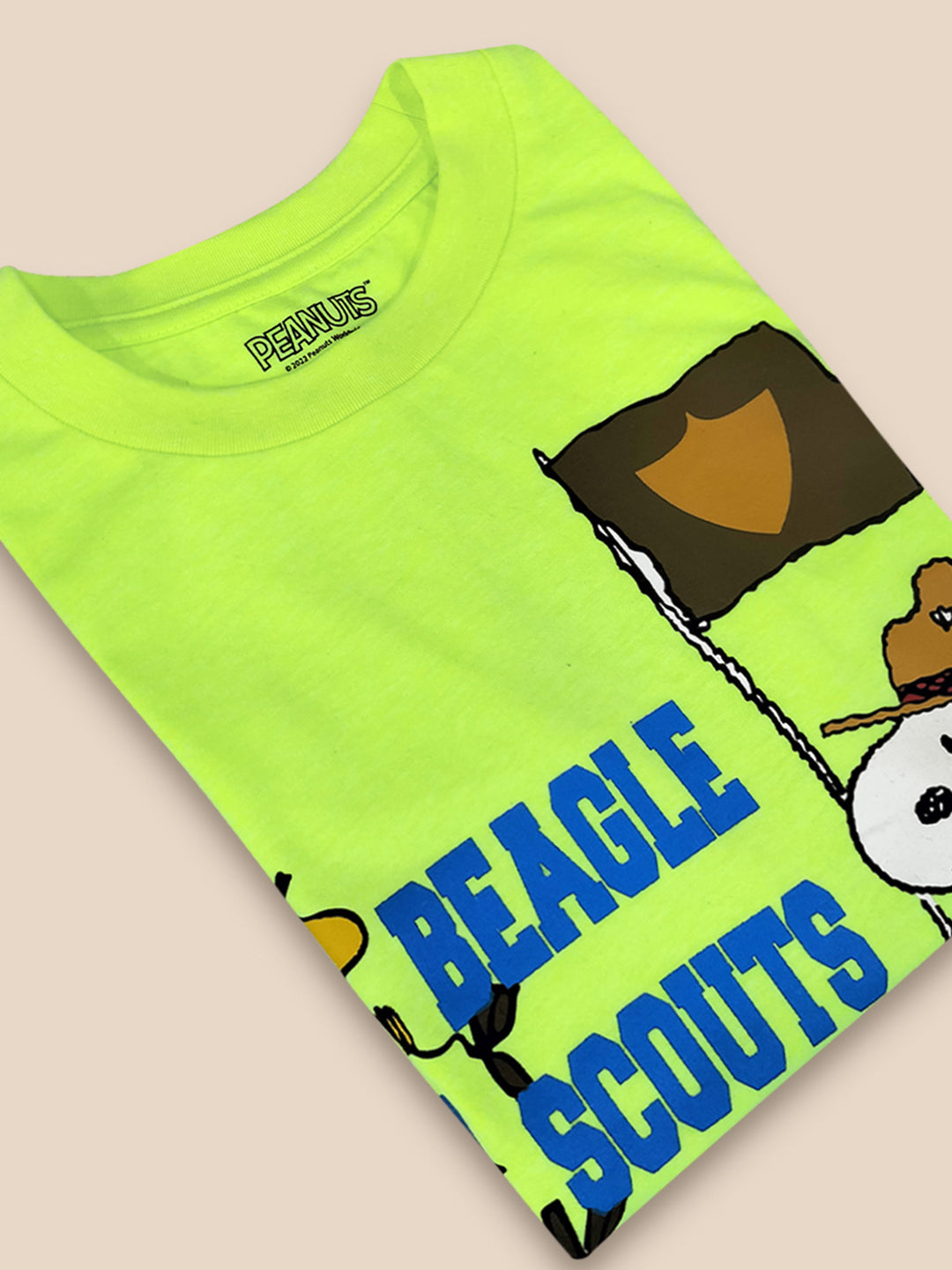 Kids Boys Peanuts Neon Green Tshirt