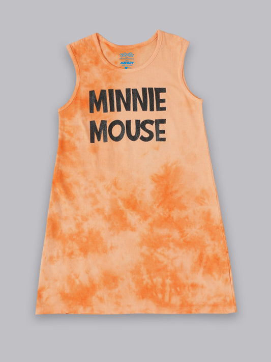 Mickey & Friends Orange Dress For Girls