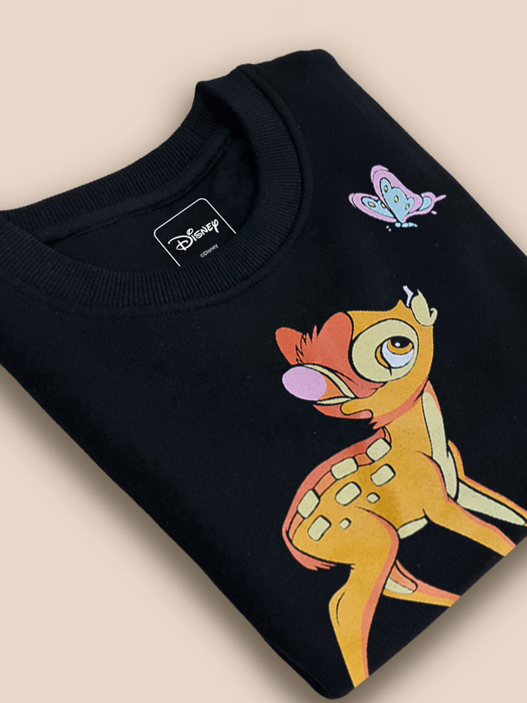 Kids Girls Bambi Black Sweatshirt