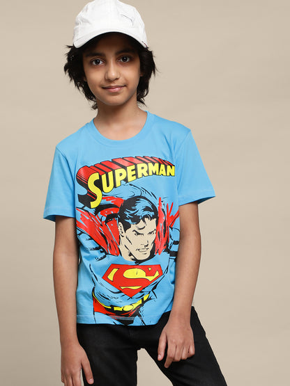 Kids Boys Superman Blue T-Shirt