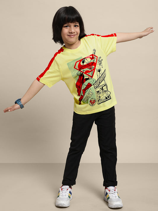 Kids Boys Superman Yellow T-Shirt