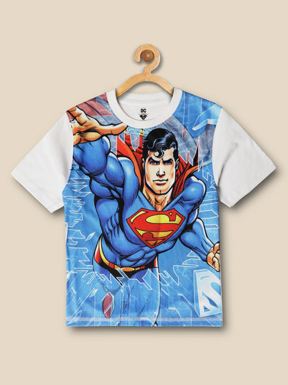 Kids Boys Superman White T-Shirt