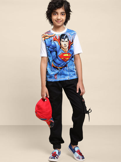 Kids Boys Superman White T-Shirt