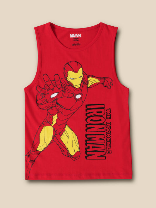 Kids Boys Iron Man Red Tank Tshirt