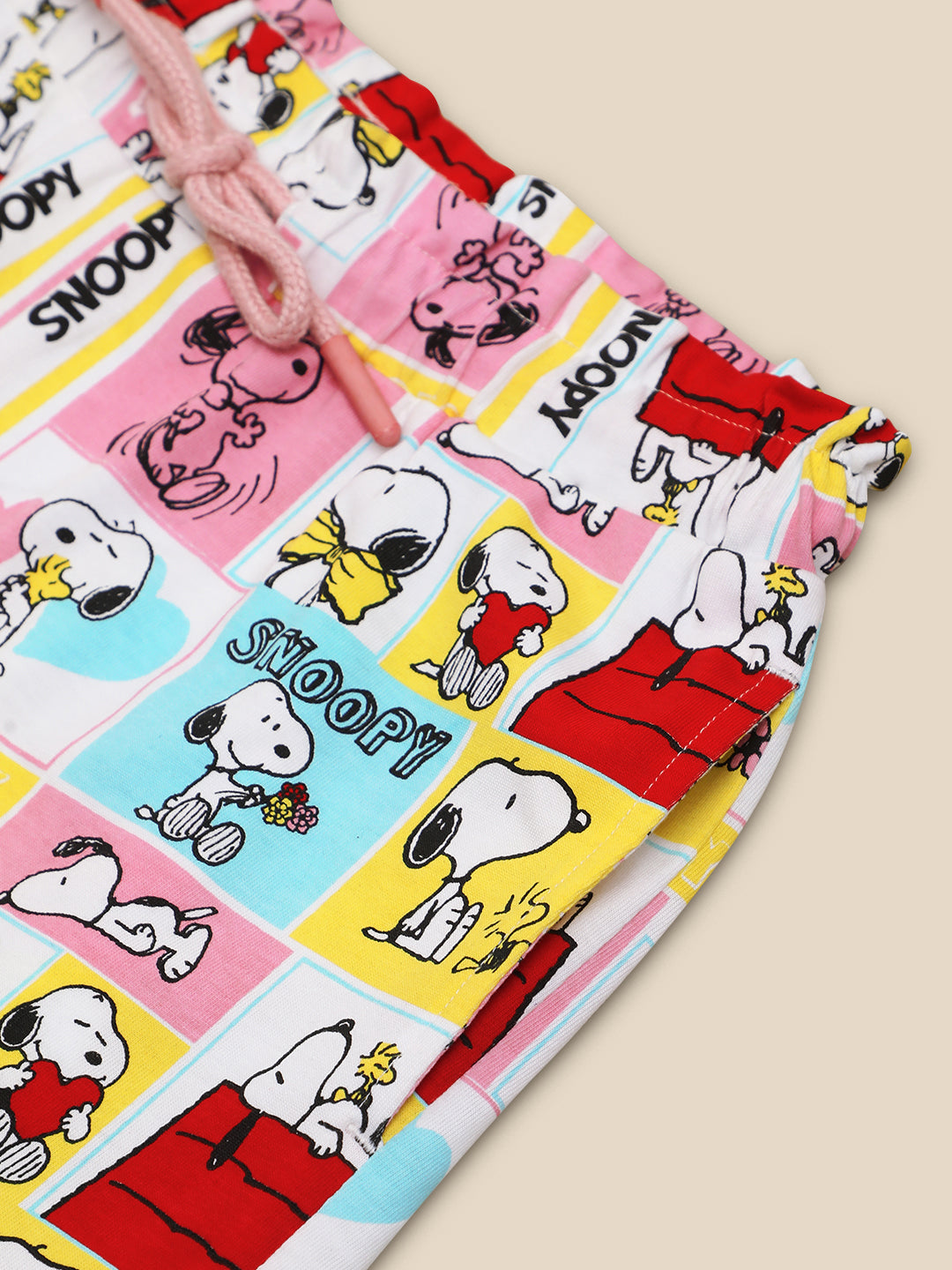 Kids Girls Peanuts White Shorts