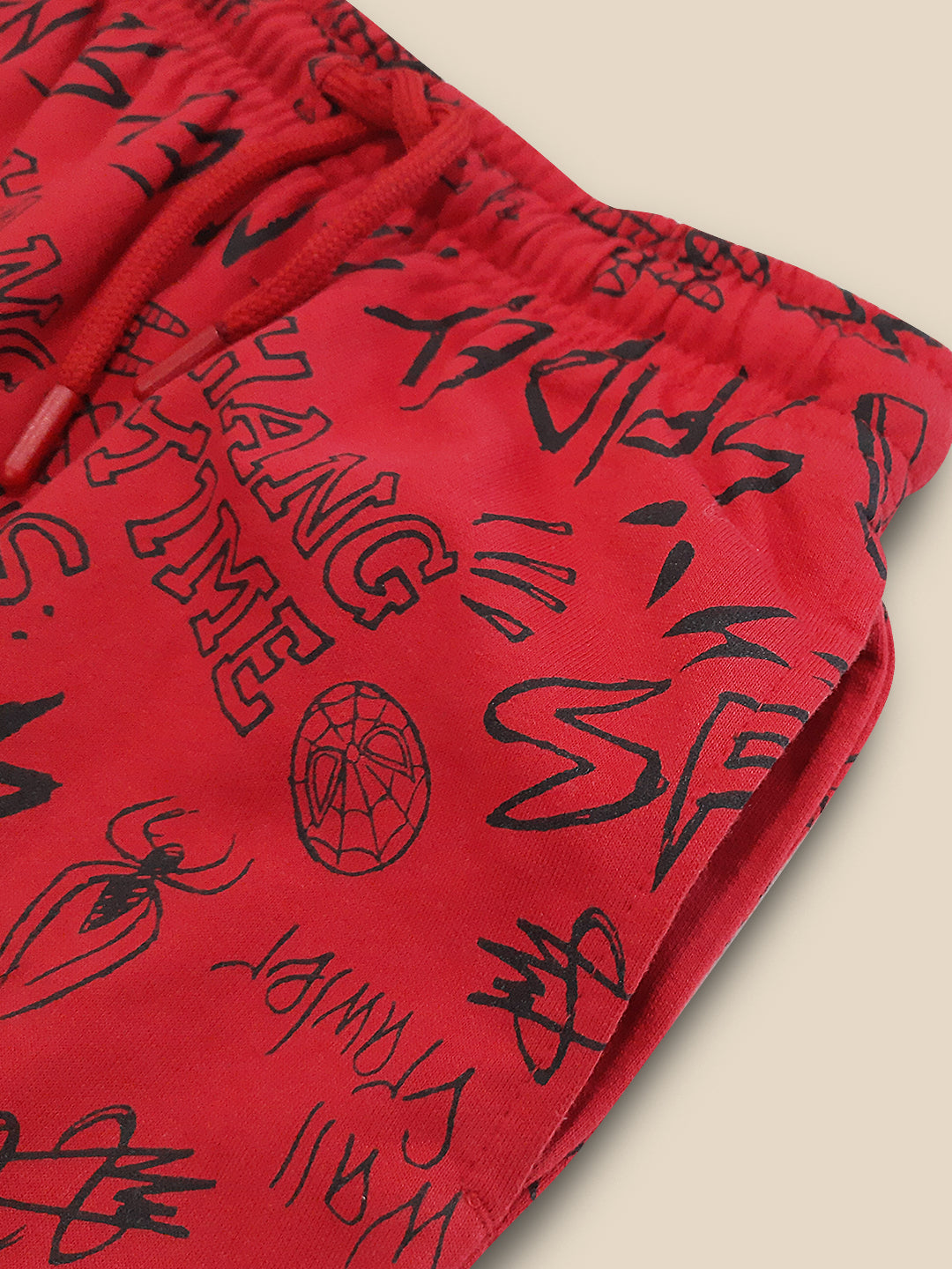 Kids Boys Spiderman Red Jogger