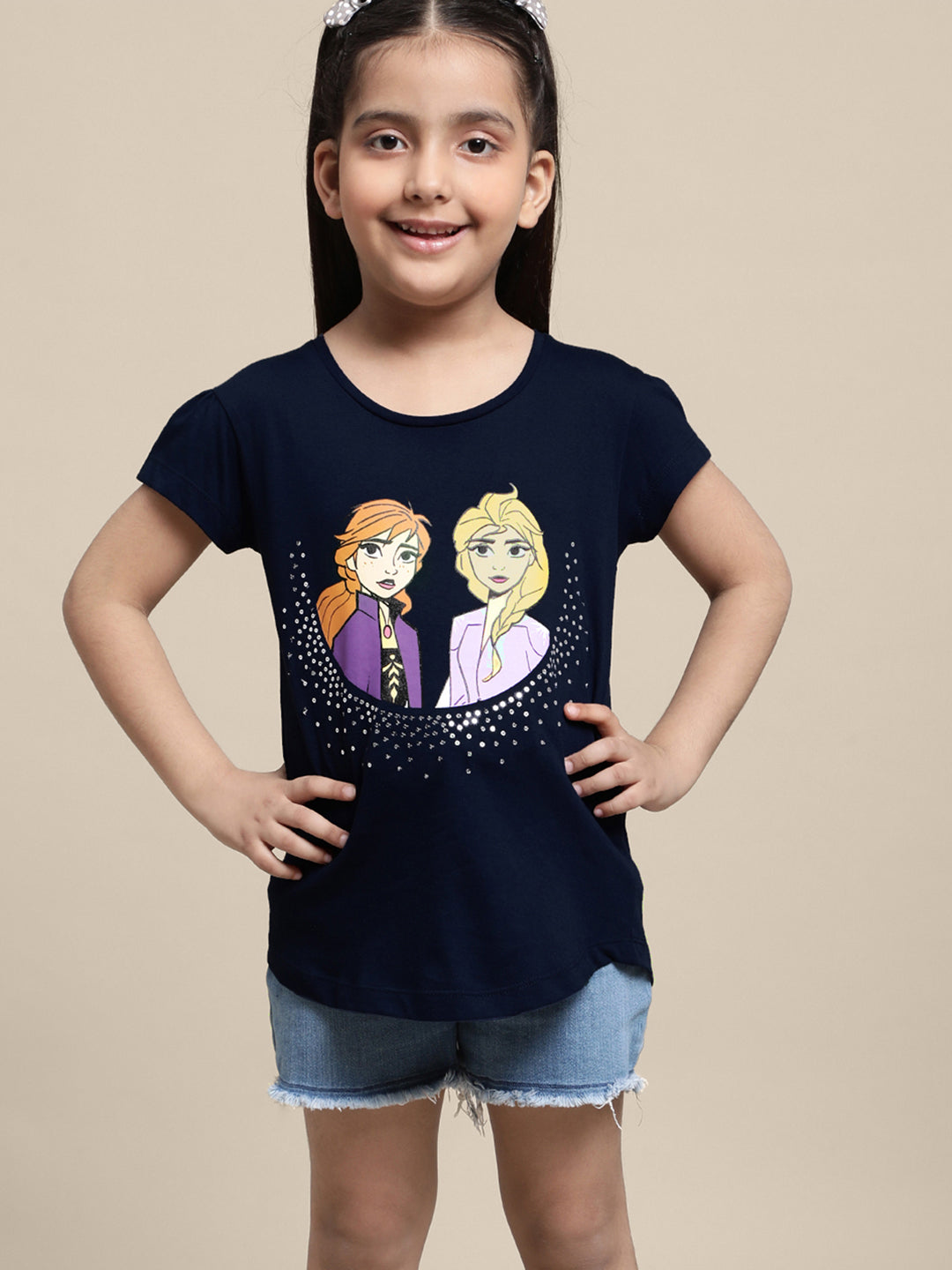 Kids Girls Frozen Blue T-Shirt