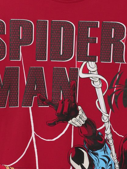 Spider-Man Across The Spider Verse-Part One Red Tshirt For Boys