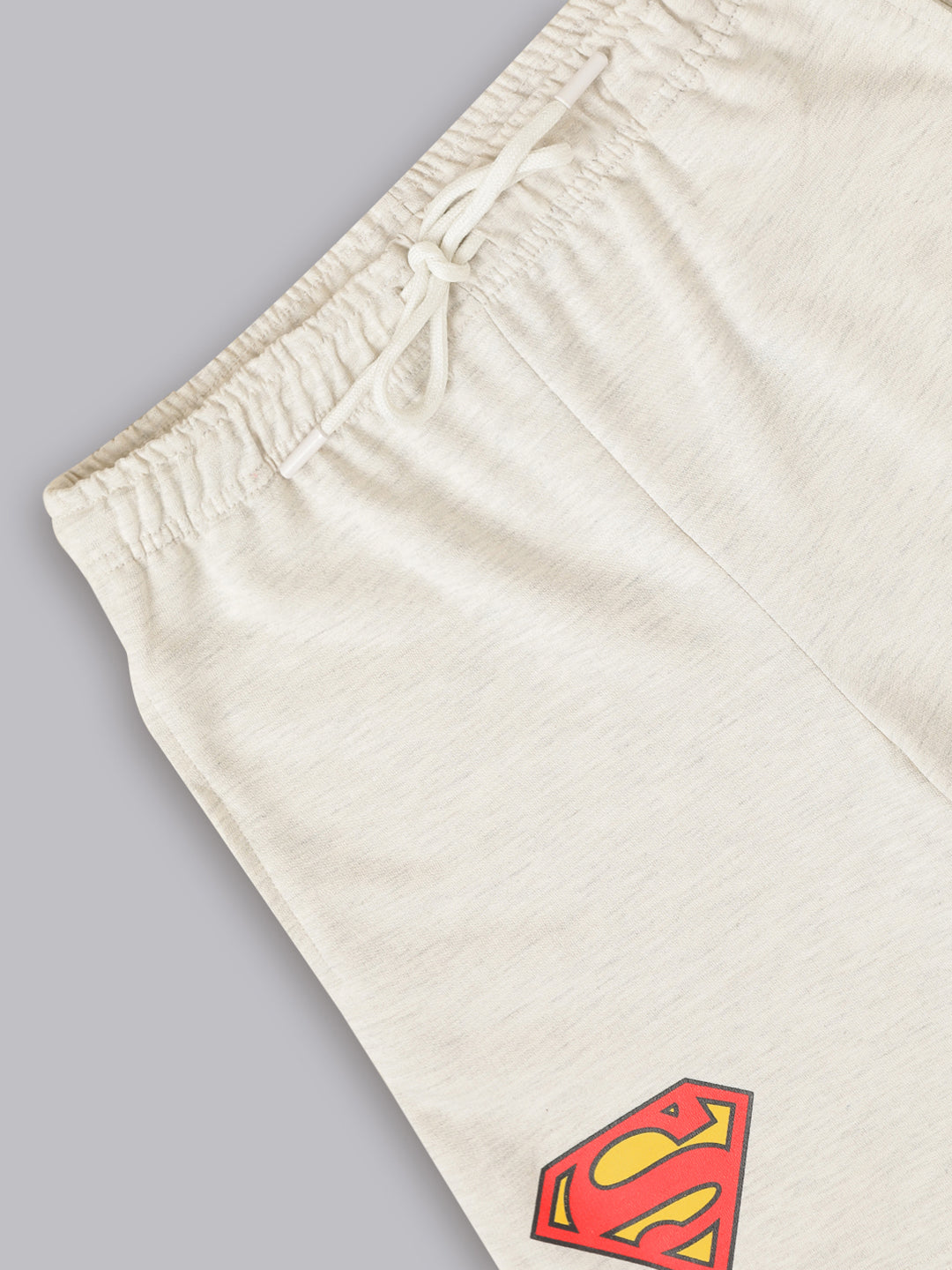 Superman White Shorts For Boys