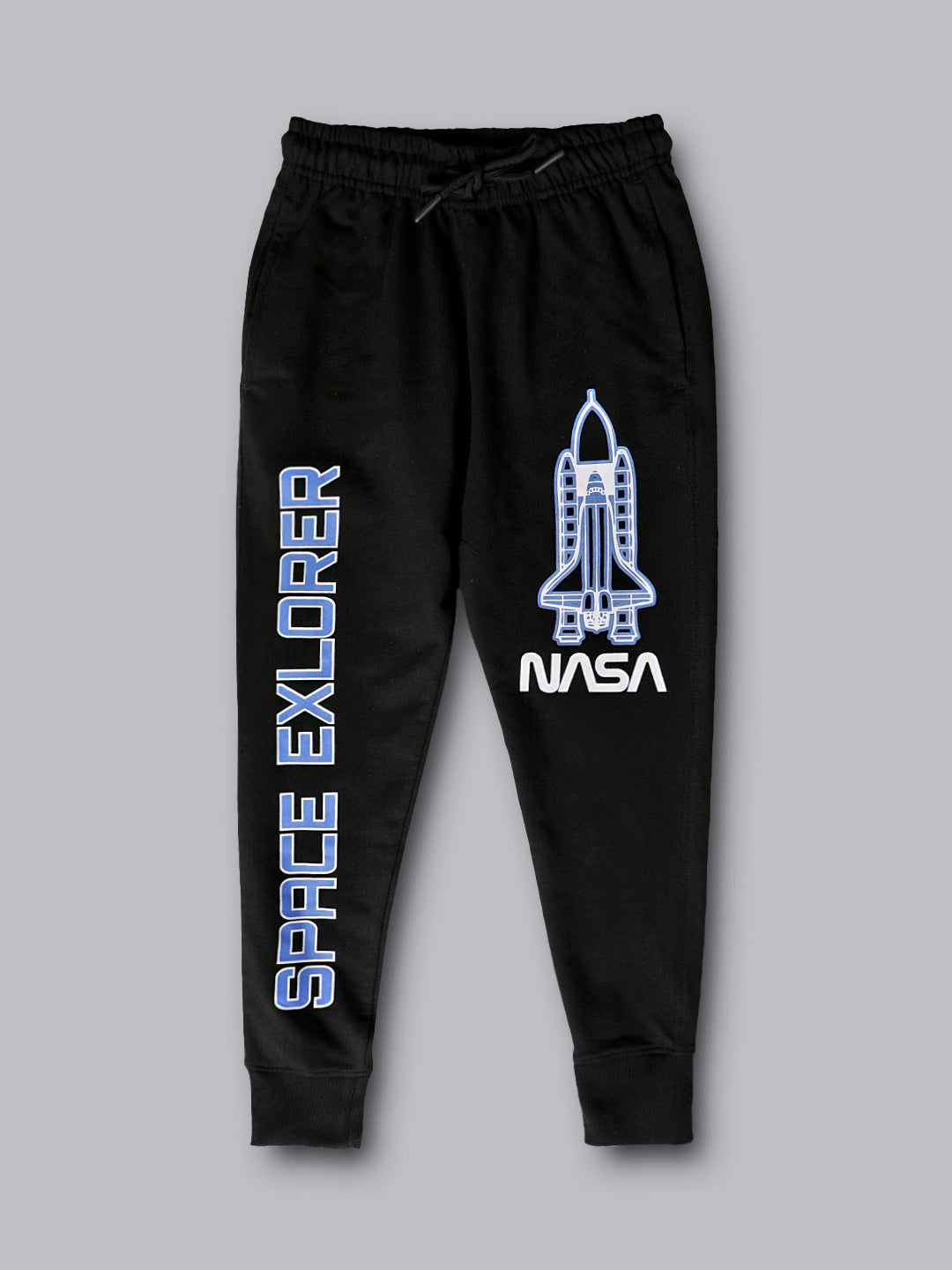 Nasa Black Jogger For Boys