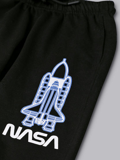 Nasa Black Jogger For Boys