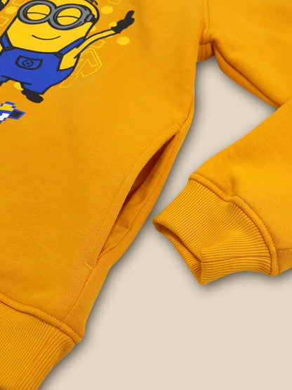 Kids Boys Minions Yellow Hoodie