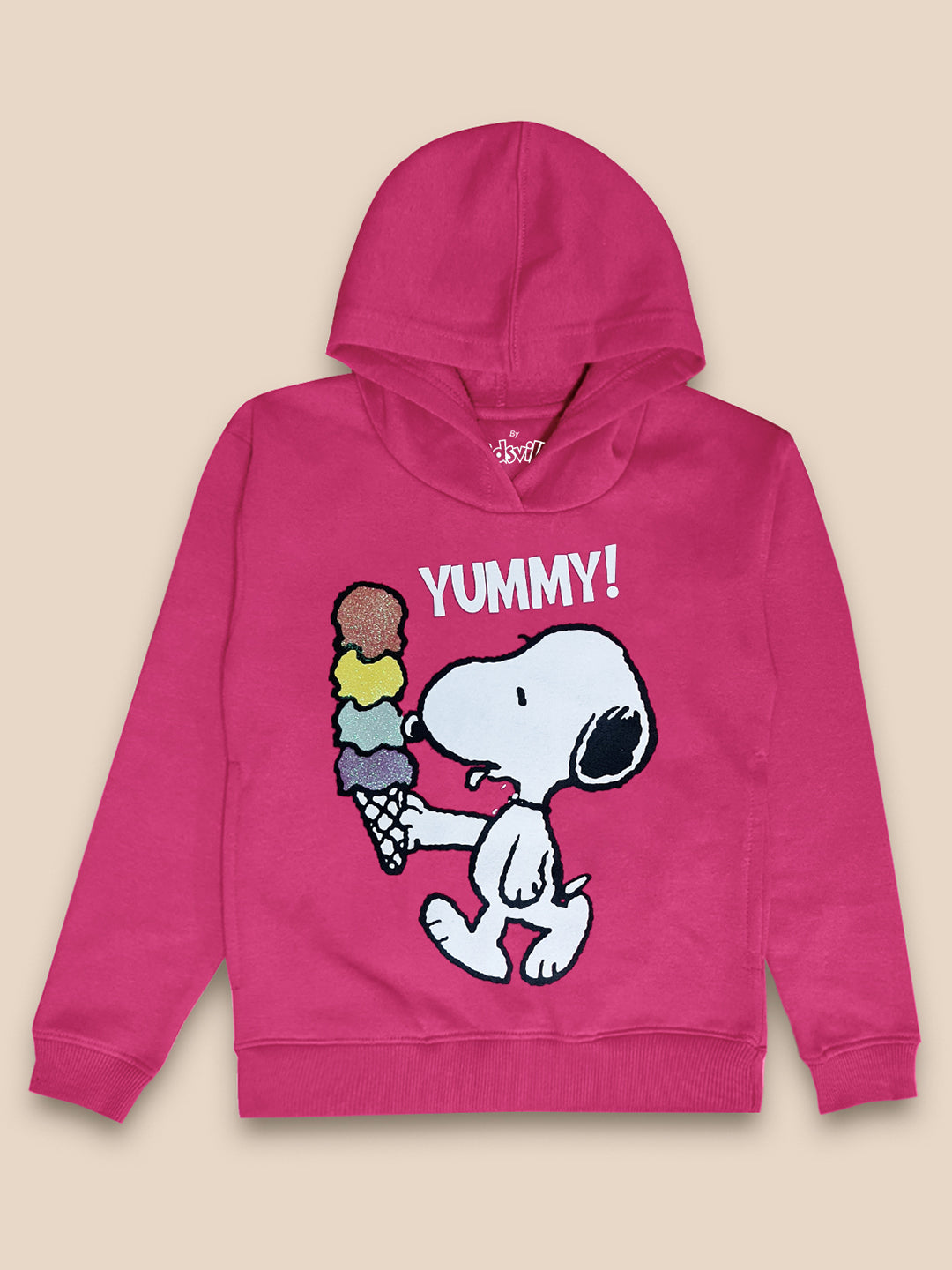 Kids Girls Peanuts Pink Hoodie