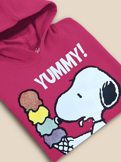 Kids Girls Peanuts Pink Hoodie