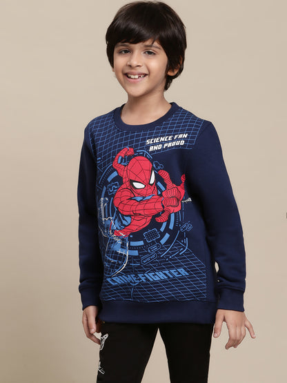 Spiderman Navy Sweatshirt For Boys