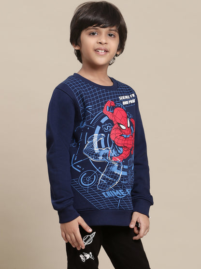 Spiderman Navy Sweatshirt For Boys