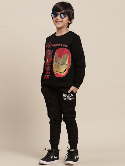 Iron Man Black Sweatshirt For Boys