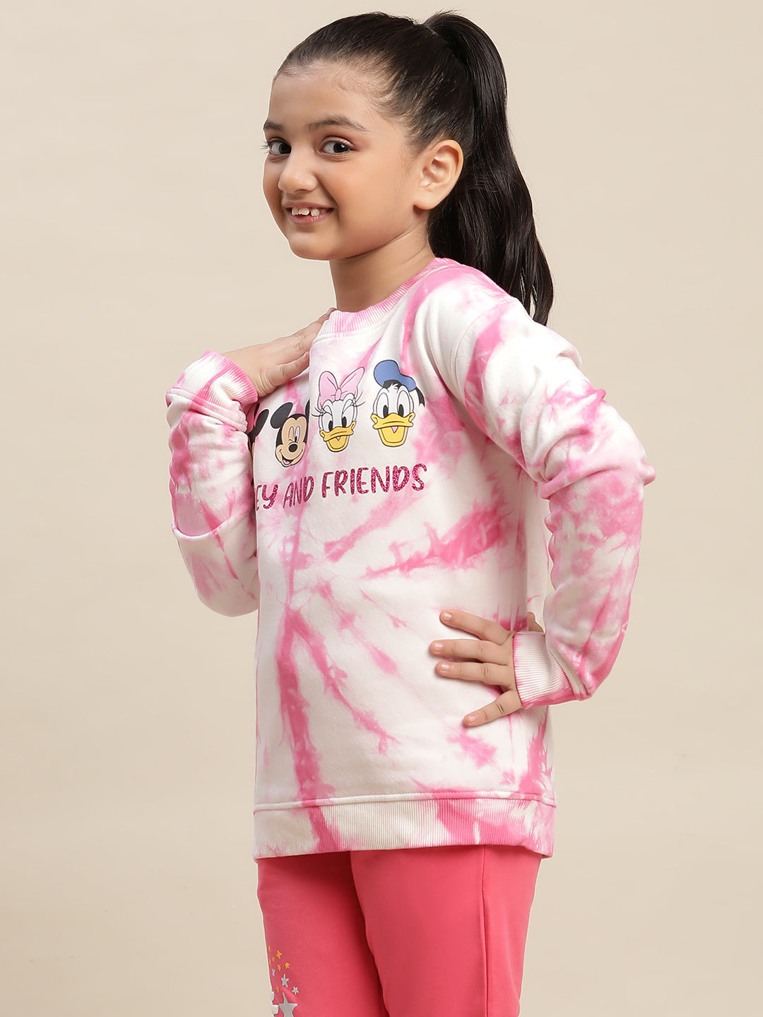 Mickey & Friends Pink Sweatshirt For Girls