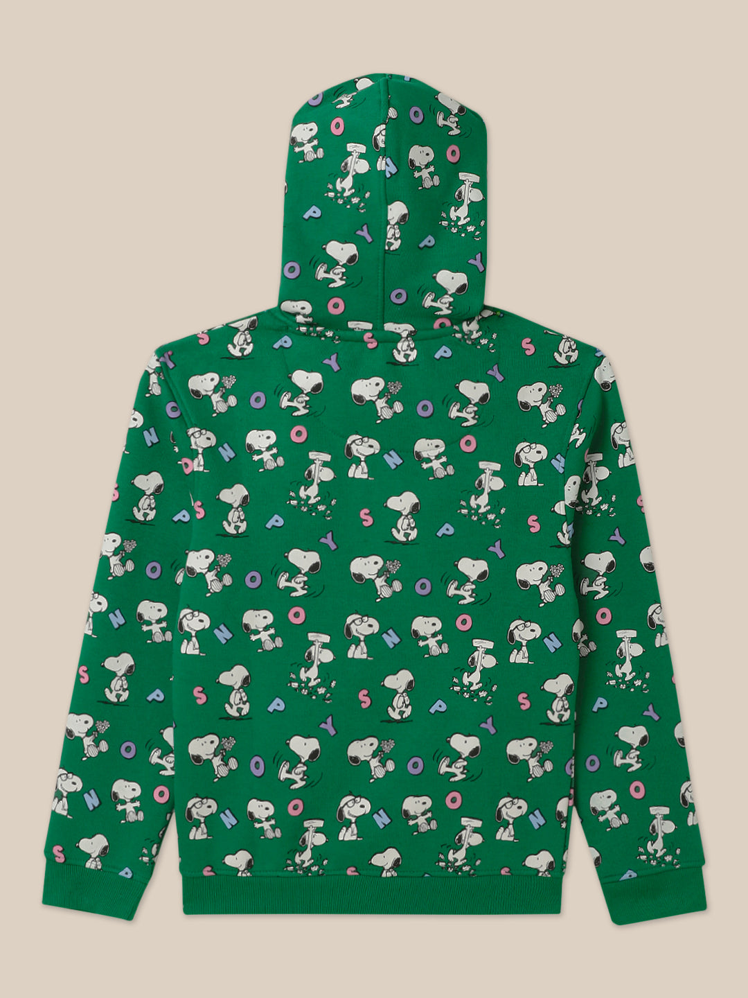 Peanuts Green Hoodie For Girls