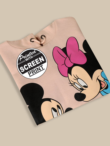 Mickey & Friends Pink Hoodies For Girls