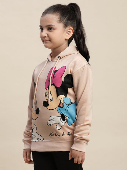 Mickey & Friends Pink Hoodies For Girls