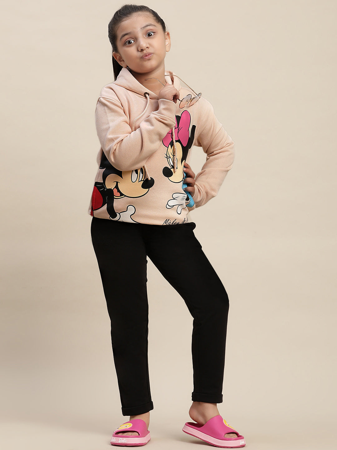 Mickey & Friends Pink Hoodies For Girls