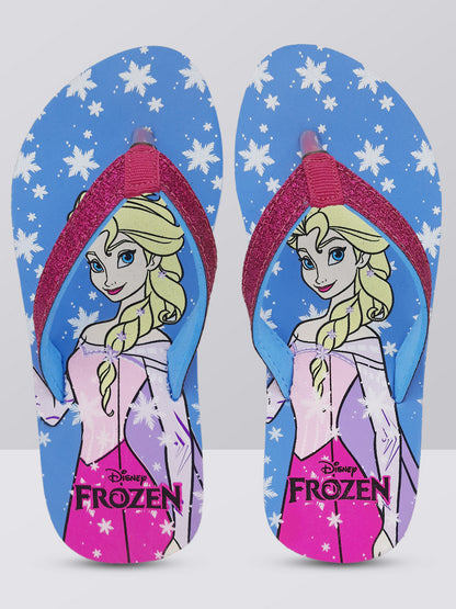 Frozen Sky Blue Flip-Flops For Kids Girls