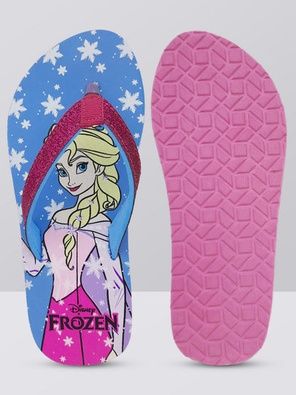 Frozen Sky Blue Flip-Flops For Kids Girls