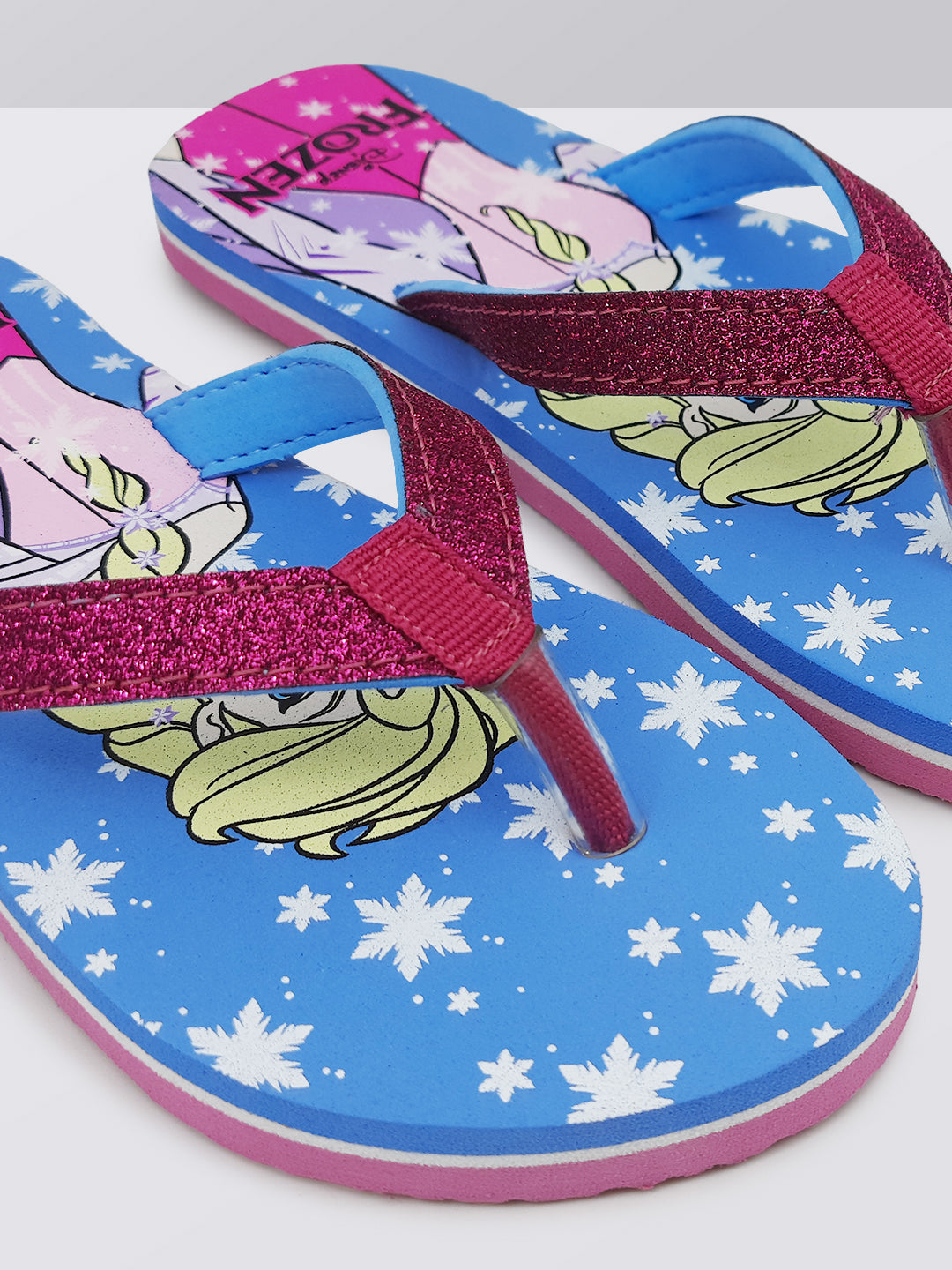 Frozen Sky Blue Flip-Flops For Kids Girls