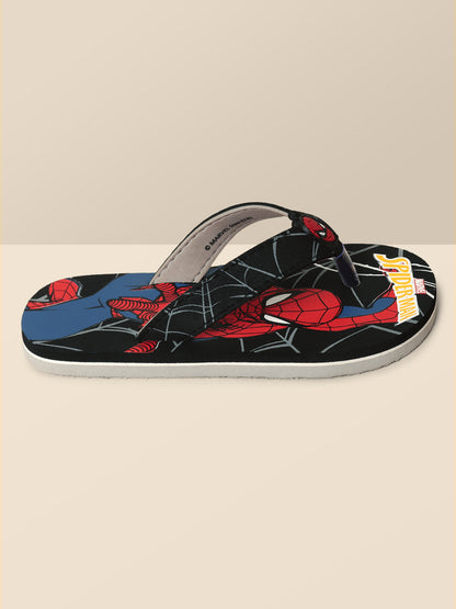 Spiderman Black Flip-Flops For Kids Boys