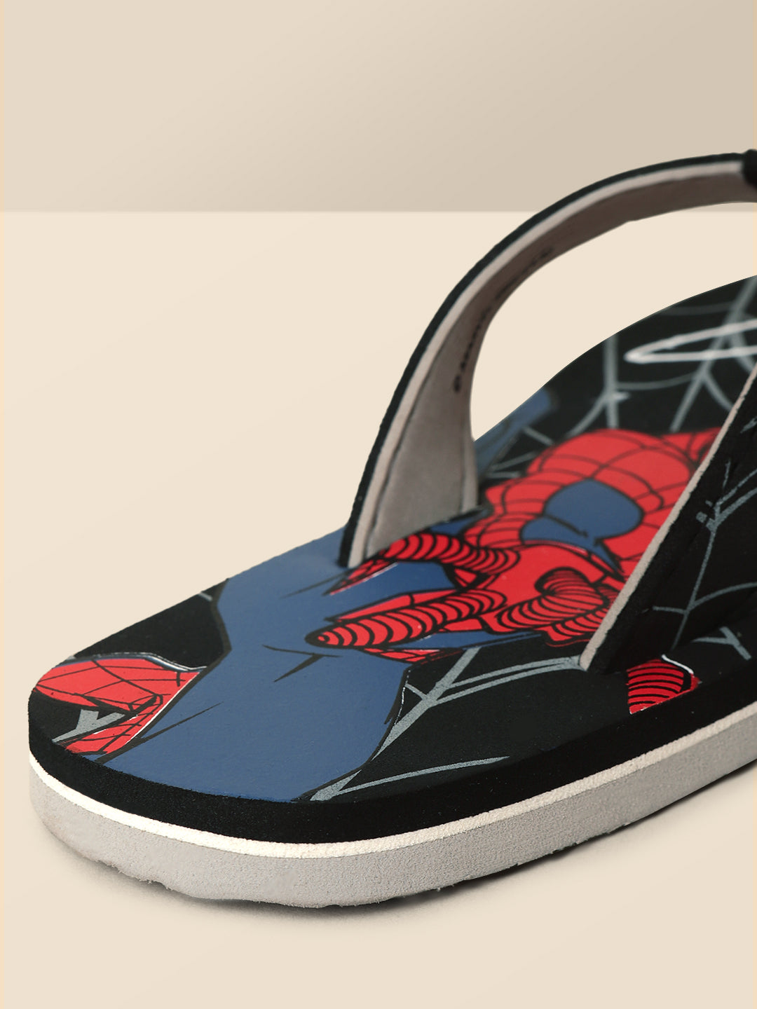 Spiderman Black Flip-Flops For Kids Boys