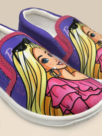 Barbie Purple Canvas For Kids Girls