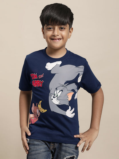 Tom & Jerry Navy Tshirt For Boys