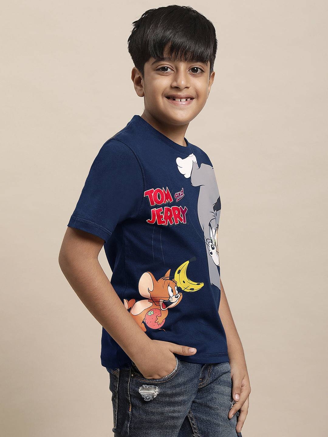 Tom & Jerry Navy Tshirt For Boys